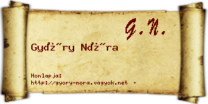 Győry Nóra névjegykártya