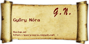 Győry Nóra névjegykártya